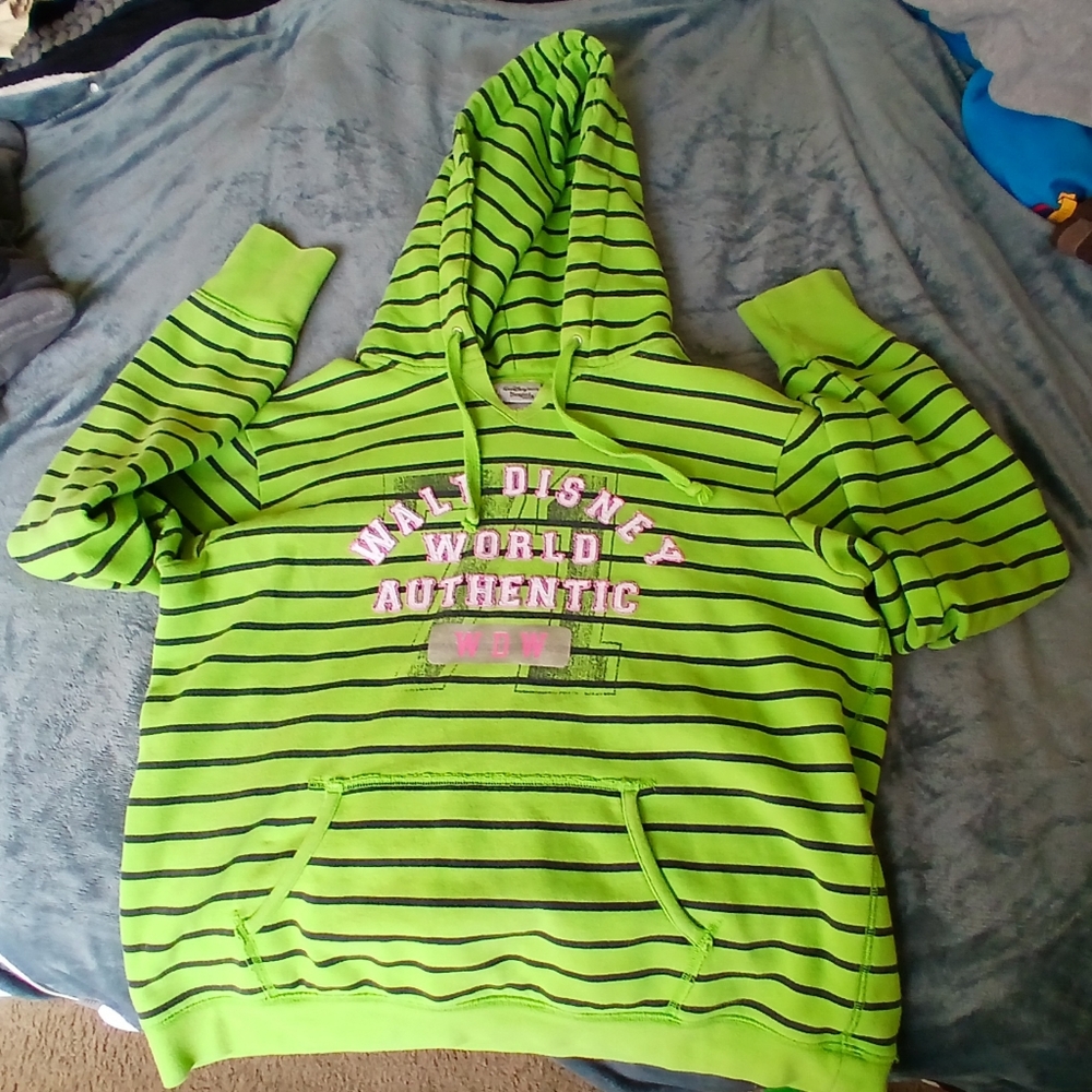 Disneyland Resorts Green Striped Hoodie- Size XL